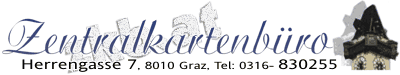 zentralkartenb&uuml;ro - herrengasse 7  - a- 8010 graz - tel. 0316 830255